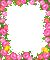 floral pixel frame - GIF animasi gratis GIF animasi
