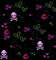 black and pink skulls - darmowe png animowany gif