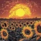 Sunflowers at Sunset - PNG gratuit GIF animé