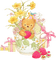 teddy bear flower fleur garden - PNG gratuit GIF animé