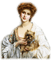 vintage woman dog femme chien 👩‍🦱🐶 - gratis png animeret GIF