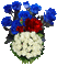 bouquet tricolore 2 - GIF animé gratuit
