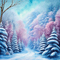 SM3 WINTER FOREST BLUE landscape image - 免费PNG 动画 GIF