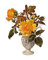 Vintage Rosen, gelb, Vase