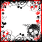 Emo Skull Frame Red - zadarmo png animovaný GIF