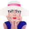 Y.A.M._Vintage retro Lady hat - gratis png animerad GIF