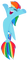 Rainbow dash seapony - darmowe png animowany gif