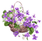 kikkapink vintage flowers deco purple white - PNG gratuit GIF animé