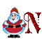 Kathleen Reynolds Alphabets Colours Tree Santa Letter N - GIF animé gratuit GIF animé