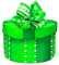 Gift.Box.White.Green - PNG gratuit GIF animé