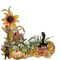 autumn flower deco cat - png gratis GIF animasi