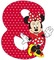 image encre bon anniversaire numéro 8 Minnie Disney edited by me - png gratis GIF animado