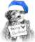 soave dog christmas winter text animals deco - gratis png animerad GIF