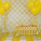 Yellow Checkered Party Room - gratis png geanimeerde GIF