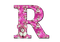 Kaz_Creations Alphabets Pink Teddy Letter R - zadarmo png animovaný GIF