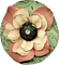 Bouton Vert Fleur Rose Vintage:) - PNG gratuit GIF animé