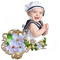 patymirabelle bébé et fleurs - Free PNG Animated GIF