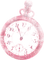 dolceluna deco clock pink spring - png gratis GIF animasi