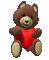 teddy bear heart love herz coeur valentines brown toy gif anime animated animation tube