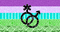 Toric Pride flag with symbol glitter - GIF animé gratuit