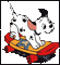 dalmatien sur une planche à roulettes - 無料のアニメーション GIF アニメーションGIF