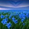 Blue Daffodil Field - Free PNG Animated GIF