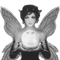 Y.A.M._Fantasy fairy black-white - Free PNG Animated GIF