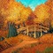 Autumn Forest and Bridge - zdarma png animovaný GIF