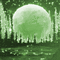 Y.A.M._Fantasy Landscape moon background green - Free animated GIF Animated GIF
