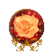 red and orange rose globe - GIF animé gratuit