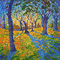 kikkapink background tree animated spring painting - Free animated GIF Animated GIF