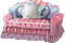 Pink Striped Sofa - Бесплатный анимированный гифка анимированный гифка