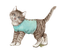 kikkapink vintage cat deco - zdarma png animovaný GIF