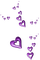 Kaz_Creations Deco Purple Hearts - gratis png animeret GIF
