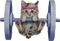 dolceluna deco vintage cat funny - 無料png アニメーションGIF