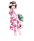 Child with Lily of the Valley/ enfant avec Muguet - png gratis GIF animado