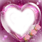 pink heart frame pink cadre coeur