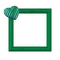 Small Green Frame Hearts