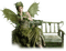 fairy green bench feerie vert banc - Free PNG Animated GIF
