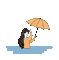 woman rain umbrella art - Бесплатный анимированный гифка анимированный гифка