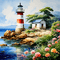 Background. Lighthouse. Summer. Leila - δωρεάν png κινούμενο GIF