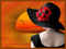 Orange & black Lady - GIF animé gratuit GIF animé