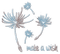 soave text deco make a wish dandelion blue brown - png gratis GIF animado