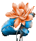 soave deco  animated   lilies blue orange - GIF animé gratuit GIF animé