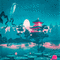oriental/asian teal pink background - 免费动画 GIF 动画 GIF