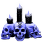 Gothic.Skulls.Candles.Black.Blue - Free PNG Animated GIF