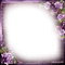 soave frame vintage flowers rose paper purple - png gratuito GIF animata