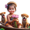 loly33 enfant chien  asiatique - Free PNG Animated GIF