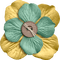 Fleur Jaune Vert Pastel:) - PNG gratuit GIF animé