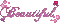 beautiful pink glitter text - Nemokamas animacinis gif animuotas GIF